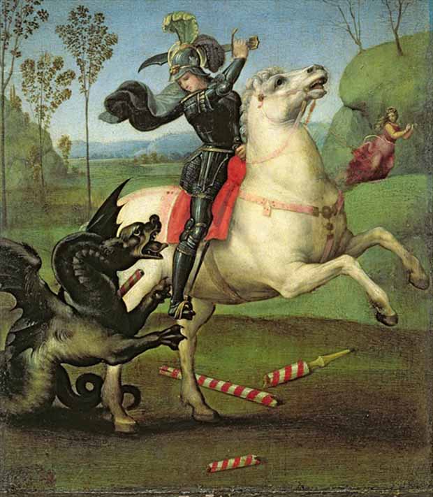  St. George and the Dragon by Raphael 